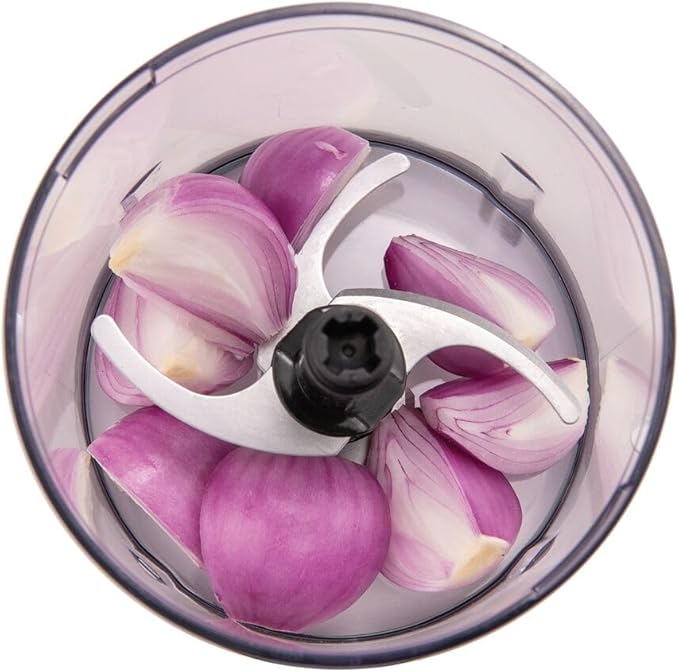 Vertical chopper, 500 watts, 4 durable stainless steel blades, 500 ml working capacity mixing bowl. Powerful motor for chopping, mixing, and grinding ingredients. - Image 5